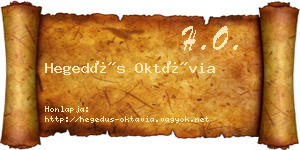 Hegedűs Oktávia névjegykártya