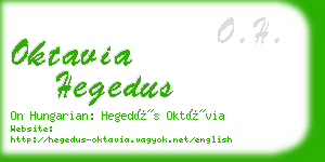 oktavia hegedus business card